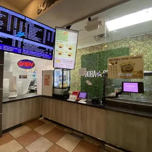 menus on a large screen