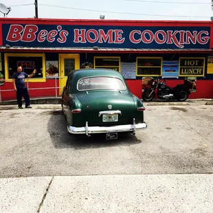 Mr. B in front of Bbee's Home Cooking. Great Food &amp; Friendly Service!