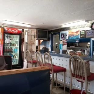 Home made cakes on the counter.
