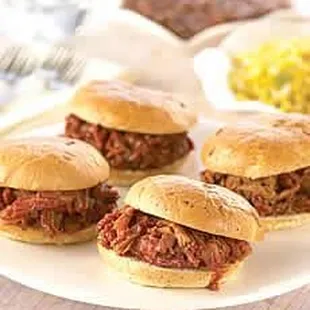 Tasty pulled pork sandwiches