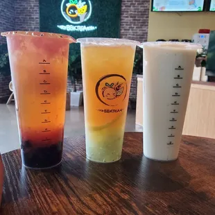 Grapefruit Jasmine Green Tea, Kiwi Fruit Tea, Orange Creamsicle