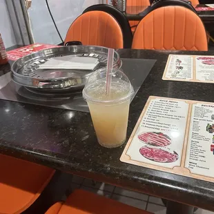 Complimentary rice drink