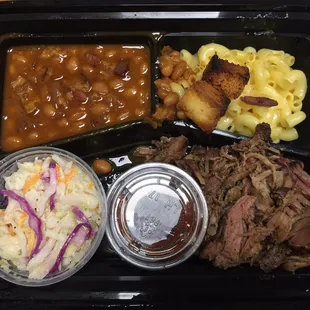 Pulled pork plate from Peach (lunch worksite delivery service)