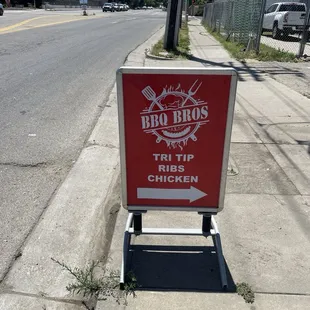 Sign in front of the place