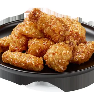 a plate of fried chicken