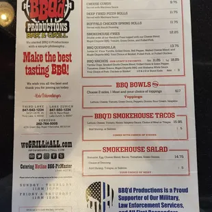 Current Menu May 2023