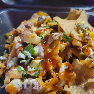 a plate of nachos