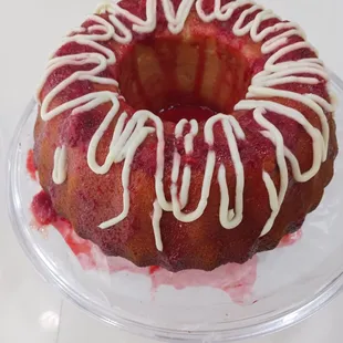 Strawberry Pound Cake made from scratch.