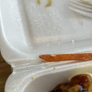 Hair on food