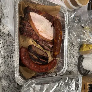 Brisket, sausage, turkey and ribs!!!