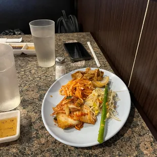a plate of food on a table