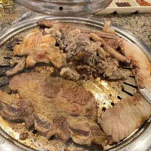 a plate of food on a table