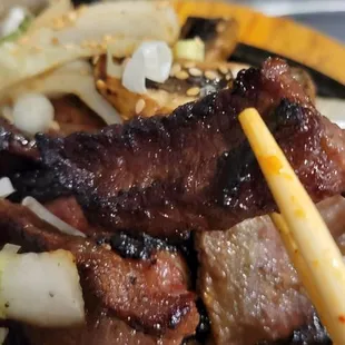 Burnt meat