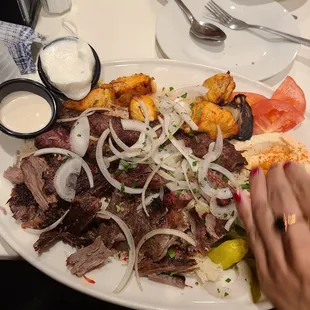 Mixed grill platter. Amazing...so much food though