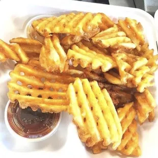 Waffle fries