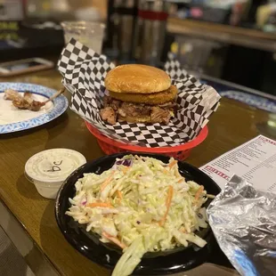 Brisket and slaw