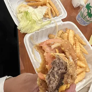 BBQ cheeseburger combo