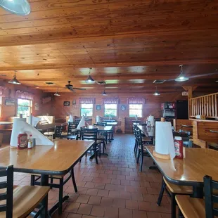 the inside of a restaurant