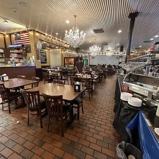 a view of the dining area