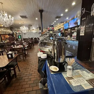 a view of the dining area