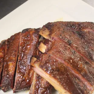 ribs on a plate