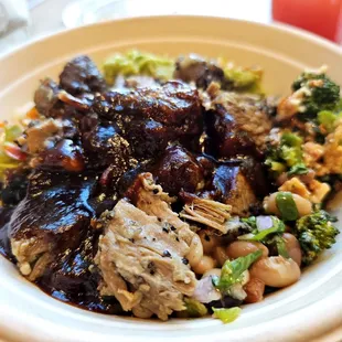 a plate of food on a table