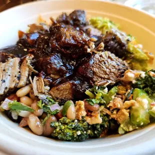 a plate of food on a table