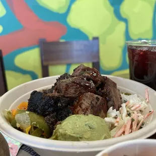 Brisket bowl loaded with brisket