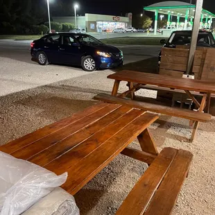 a car parked in a parking lot