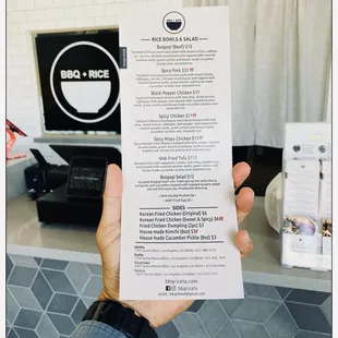 Menu x hand.