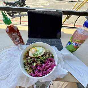 Bulgogi Bowl, honestly way bigger than I expected! Almost finished it all but it was really flavorful.
