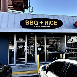 the front of the restaurant