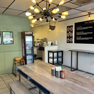 the inside of a restaurant