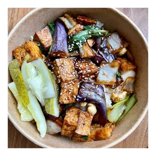 a bowl of food