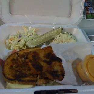 Reuben combo with latke and side of Russian dressing. $6