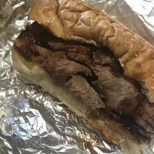 a steak sandwich
