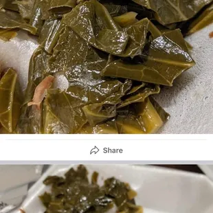 a plate of chicken and greens