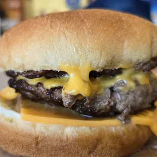 Double cheeseburger with extra cheese, damn!!!
