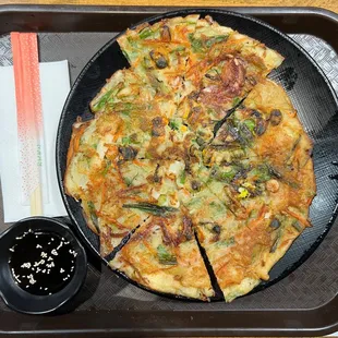 Seafood pancake