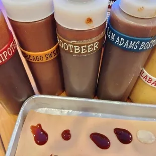 bbq sauces and ketchup