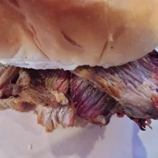 Brisket was not tender or moist.