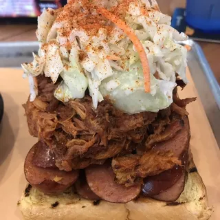 Hot Link Pork Stacker Sandwich