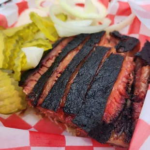 Sliced brisket