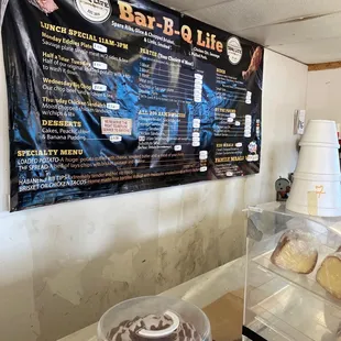 The menu.