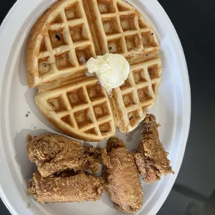 Chicken wings and waffles