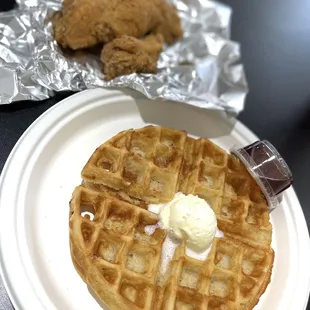 Chicken and Waffles Breakfast