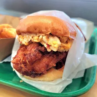 Pimento Please - Chicken sandwich with pimento cheese