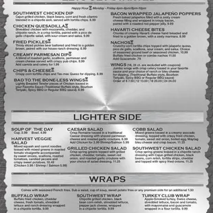 Menu (1 of 2)