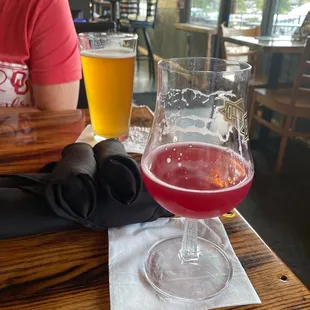 Local beers on always rotation - these are a Martin City sour and a 4 Hands.
