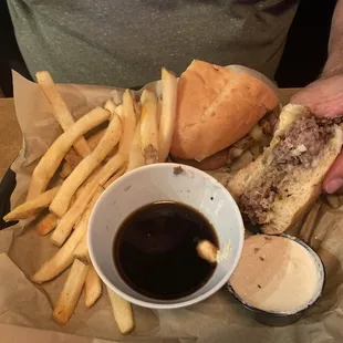 Prime Rib French Dip. Delicious